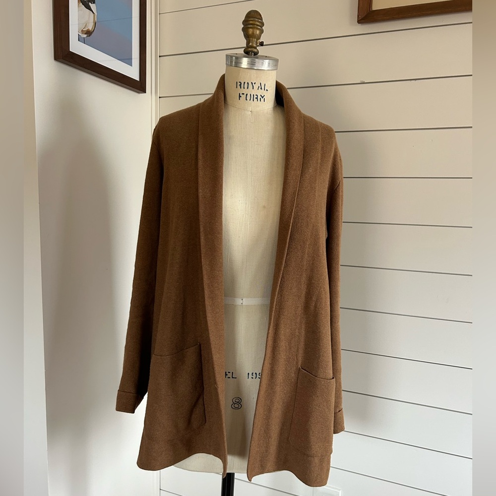 J. Crew brown/beige cotton sweater in cardigan/blazer style